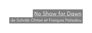 No Show for Dawn de Sohrâb Chitan et François Palisidou